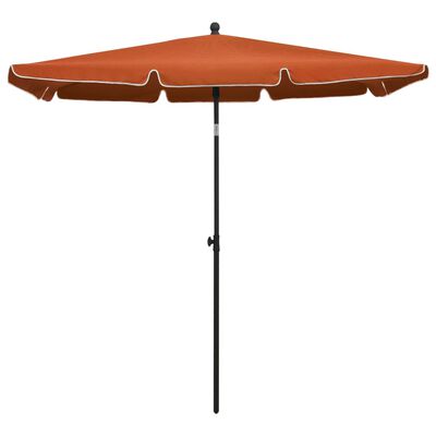 vidaXL Garden Parasol with Pole 82.7"x55.1" Terracotta