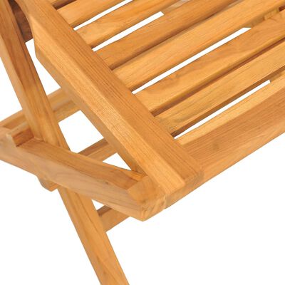 vidaXL Folding Patio Chairs 6 pcs 18.5"x24.8"x35.4" Solid Wood Teak