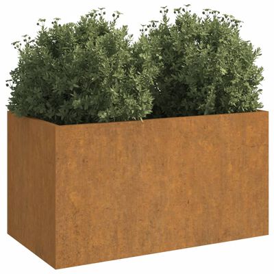 vidaXL Planter 24.4"x11.8"x11.4" Corten Steel