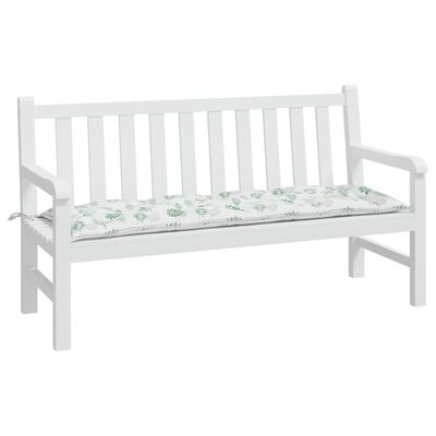 vidaXL Garden Bench Cushion Leaf Pattern 59.1"x19.7"x2.8" Oxford Fabric