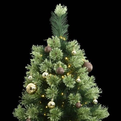 vidaXL Artificial Hinged Christmas Tree 300 LEDs & Ball Set 82.7"