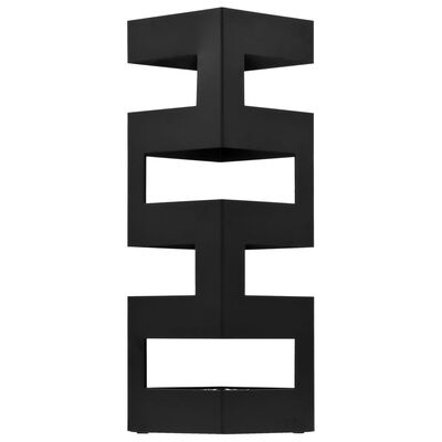 vidaXL Umbrella Stand Steel Black