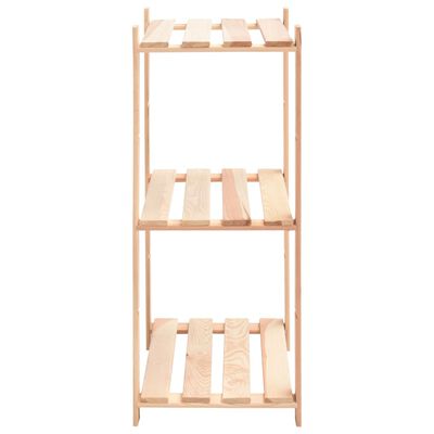 vidaXL 3-Tier Storage Rack 23.6"x15"x35.4" Solid Pinewood 330.7 lb