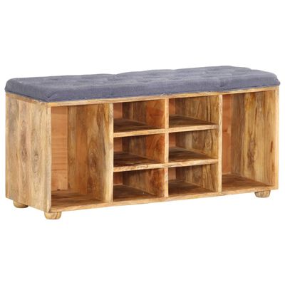 vidaXL Hall Bench 39.4"x13.8"x18.5" Solid Mango Wood