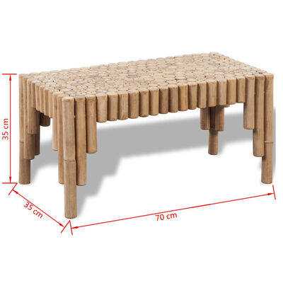 vidaXL Coffee Table Bamboo