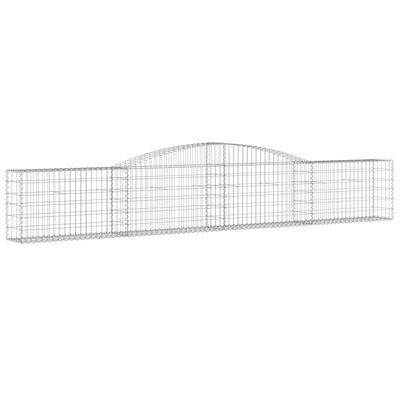 vidaXL Arched Gabion Baskets 20 pcs 157.5"x11.8"x23.6"/31.5" Galvanized Iron