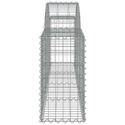 vidaXL Arched Gabion Baskets 25 pcs 78.7"x11.8"x23.6"/31.5" Galvanized Iron