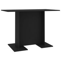 vidaXL Dining Table Black 43.3"x23.6"x29.5" Engineered Wood