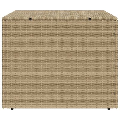 vidaXL Garden Storage Box Mix Beige 76.9 Gal Poly Rattan