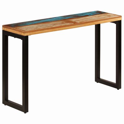 vidaXL Console Table 47.2"x13.8"x29.9" Solid Reclaimed Wood and Steel