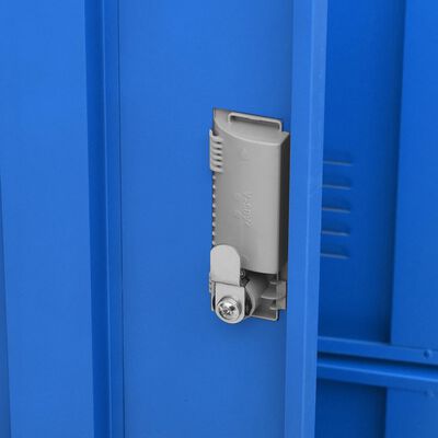 vidaXL Locker Cabinet Light Gray and Blue 35.4"x17.7"x36.4" Steel