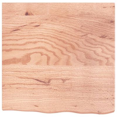 vidaXL Bathroom Countertop Light Brown 23.6"x23.6"x(0.8"-1.6") Treated Solid Wood