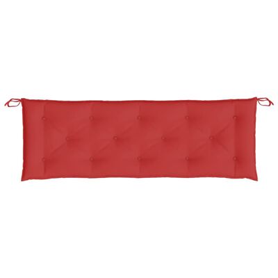 vidaXL Garden Bench Cushions 2pcs Red 59.1"x19.7"x2.8" Oxford Fabric