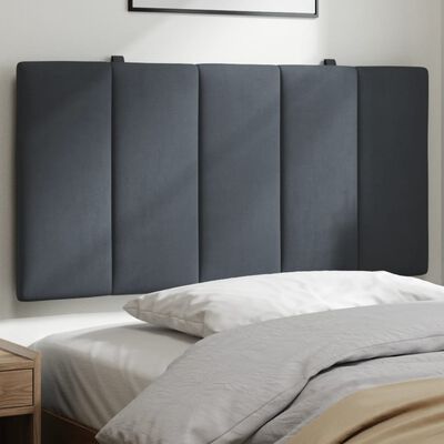 vidaXL Headboard Cushion Dark Gray 39.4" Velvet