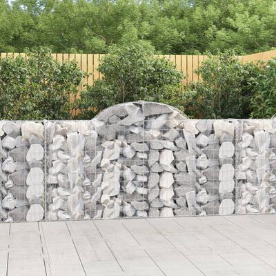 vidaXL Arched Gabion Baskets 13 pcs 78.7"x11.8"x39.4"/47.2" Galvanized Iron