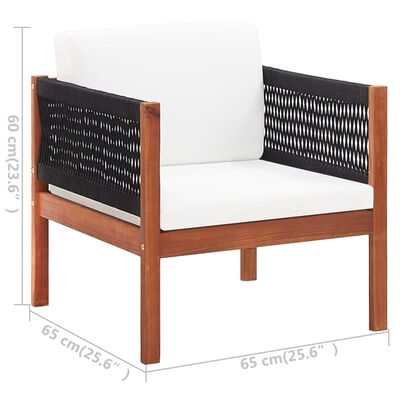 vidaXL Patio Chairs 2 pcs Solid Acacia Wood