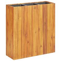 vidaXL Garden Raised Bed with 3 Pots Solid Acacia Wood