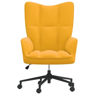 vidaXL Relaxing Chair Mustard Yellow Velvet