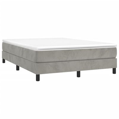 vidaXL Bed Frame Light Gray 59.8"x79.9" Queen Velvet