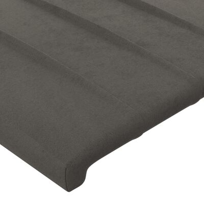 vidaXL LED Headboard Dark Gray 40.6"x6.3"x46.5"/50.4" Velvet