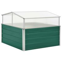 vidaXL Greenhouse Green 39.4"x39.4"x30.3" Galvanized Steel