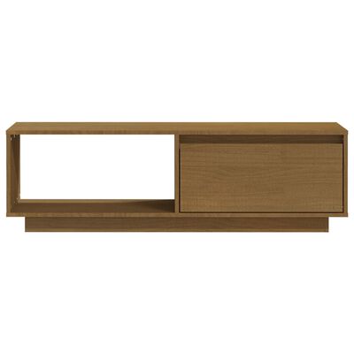 vidaXL TV Stand Honey Brown 43.3"x11.8"x13.2" Solid Pinewood