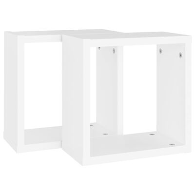 vidaXL Wall Cube Shelves 2 pcs White 11.8"x5.9"x11.8"