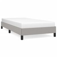 vidaXL Bed Frame Light Gray 39.4"x79.9" Twin XL Fabric