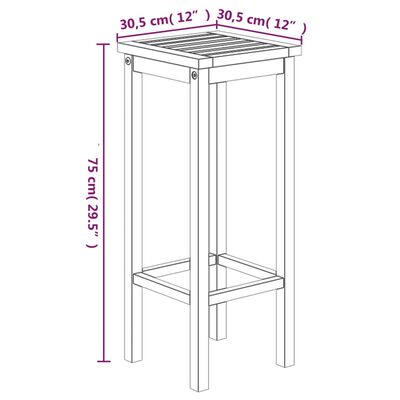 vidaXL 5 Piece Patio Bar Set Solid Wood Acacia