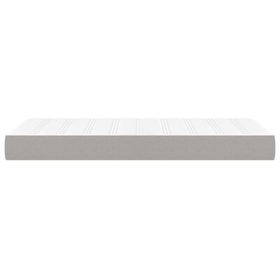 vidaXL Pocket Spring Bed Mattress Light Gray 39.4"x74.8"x7.9" Twin Fabric