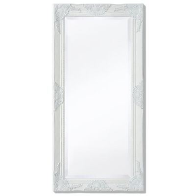 vidaXL Wall Mirror Baroque Style 39.4"x19.7" White