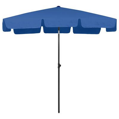 vidaXL Beach Umbrella Azure Blue 78.7"x49.2"