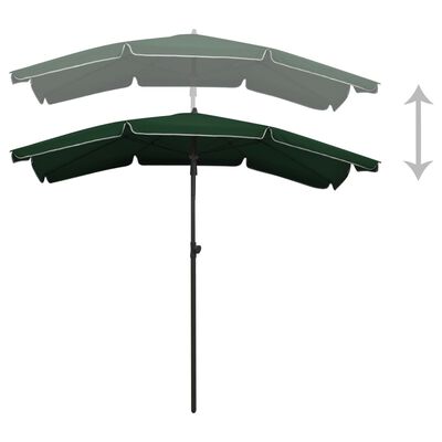 vidaXL Garden Parasol with Pole 78.7"x51.2" Green