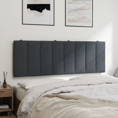 vidaXL Headboard Cushion Dark Gray 53.9" Velvet