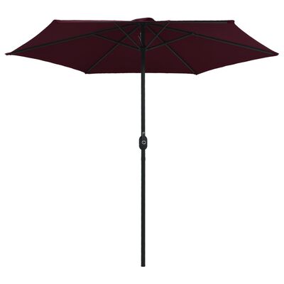 vidaXL Garden Parasol with Aluminum Pole 106.3"x96.9" Bordeaux Red