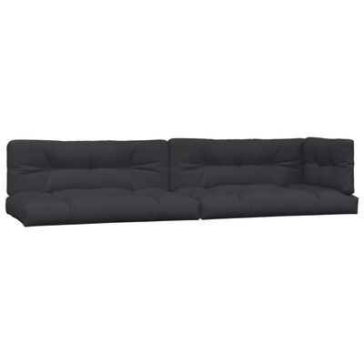 vidaXL Pallet Cushions 5 pcs Black Fabric