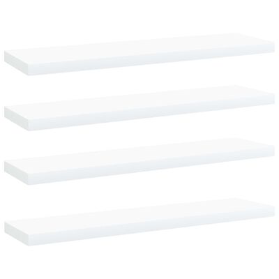 vidaXL Bookshelf Boards 4 pcs White 15.7"x3.9"x0.6" Engineered Wood