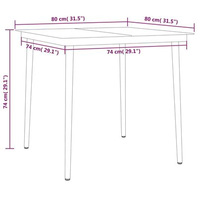 vidaXL 5 Piece Patio Dining Set Anthracite