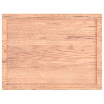 vidaXL Wall Shelf Light Brown 31.5"x23.6"x(0.8"-2.4") Treated Solid Wood Oak