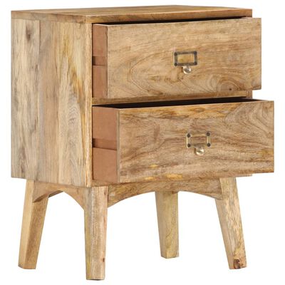 vidaXL Bedside Cabinet 15.7"x13.8"x21.7" Solid Mango Wood