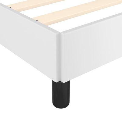 vidaXL Bed Frame White 53.9"x74.8" Full Faux Leather