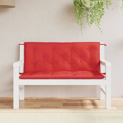 vidaXL Garden Bench Cushions 2 pcs Red 47.2"x19.7"x2.8" Oxford Fabric