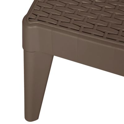 vidaXL Sun Lounger Brown 73.2"x23.6"x11.4" PP