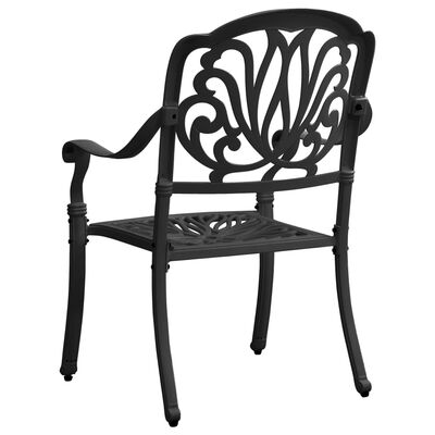 vidaXL 5 Piece Bistro Set Cast Aluminum Black