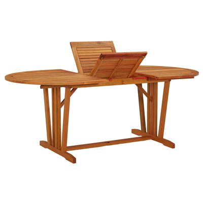 vidaXL Patio Table 78.7"x39.4"x29.5" Solid Wood Eucalyptus