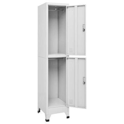 vidaXL Locker Cabinet with 2 Compartments 15"x17.7"x70.9"