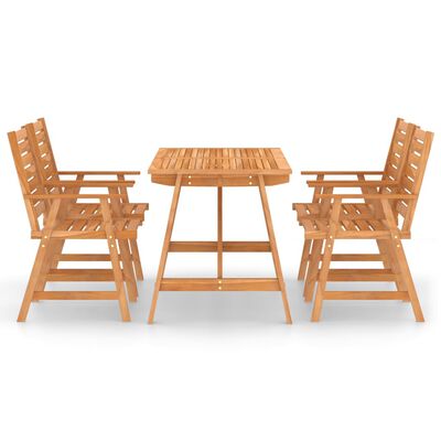 vidaXL 5 Piece Patio Dining Set Solid Acacia Wood