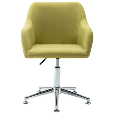 vidaXL Swivel Dining Chairs 2 pcs Green Fabric