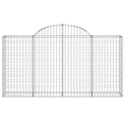 vidaXL Arched Gabion Baskets 13 pcs 78.7"x11.8"x39.4"/47.2" Galvanized Iron