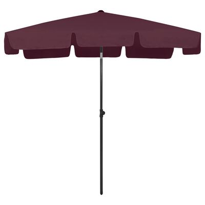 vidaXL Beach Parasol Bordeaux Red 78.7"x49.2"